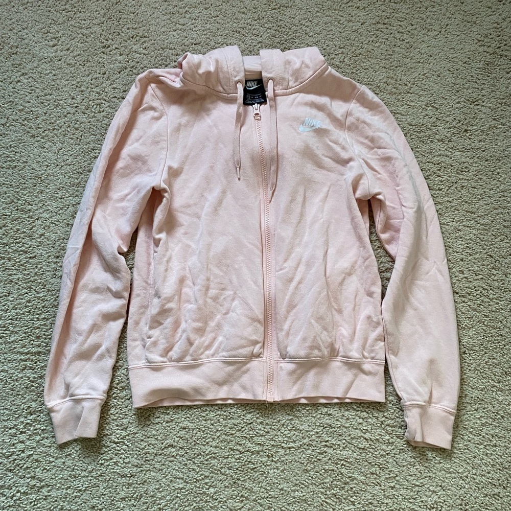 Pink Nike full zip hoodie